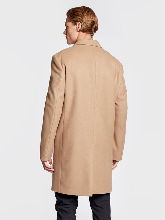 Calvin Klein Calvin Klein Kabát pro přechodné období K10K110462 Hnědá Regular Fit