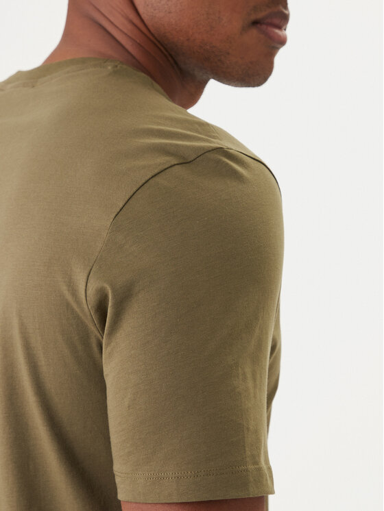 HUGO HUGO Tričko Dero222 50466158 Kaki Regular Fit