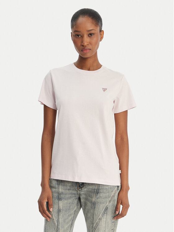 Guess Jeans Guess Jeans T-krekls W4YI10 J1314 Rozā Regular Fit