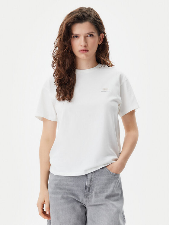 Napapijri Napapijri Marškinėliai S-Nina NP0A4H87 Balta Regular Fit