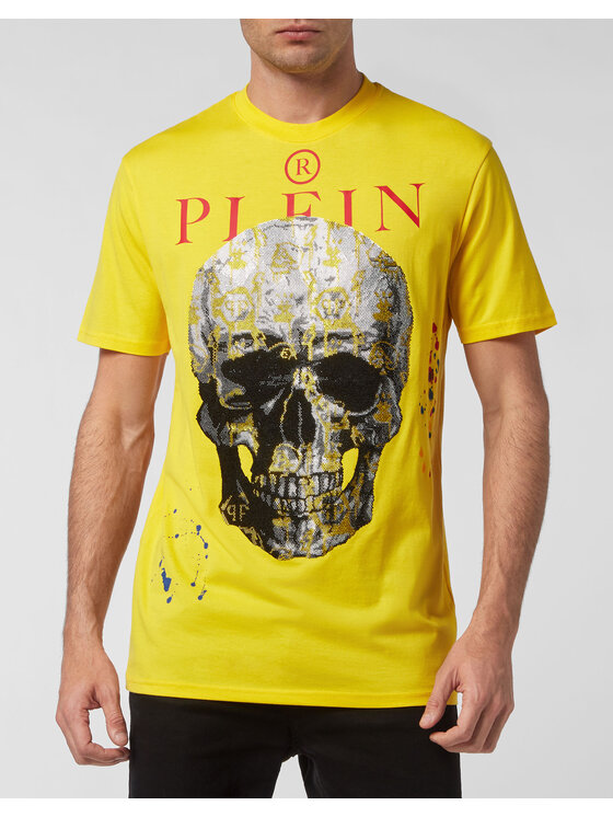 PHILIPP PLEIN PHILIPP PLEIN T-shirt 3429 Giallo Regular Fit