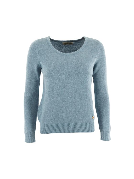 Yes Zee Yes Zee Maglione Maglia donna Celeste Regular Fit