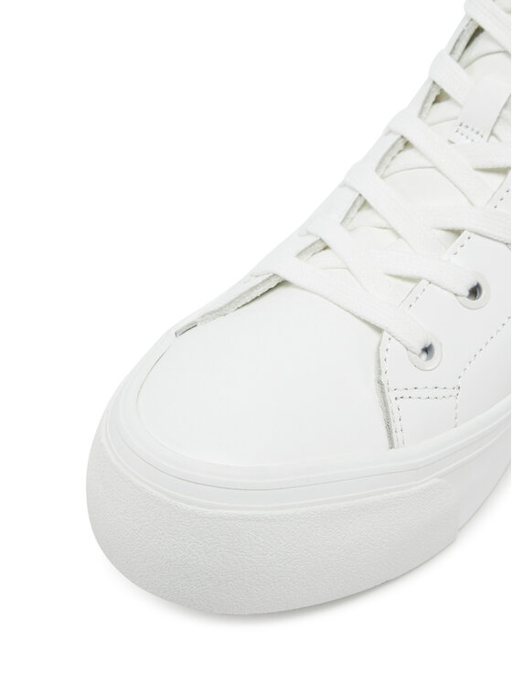 Calvin Klein Jeans Calvin Klein Jeans Sneakers Vulc Flatform Mid Mg Lth YW0YW01741 Bianco