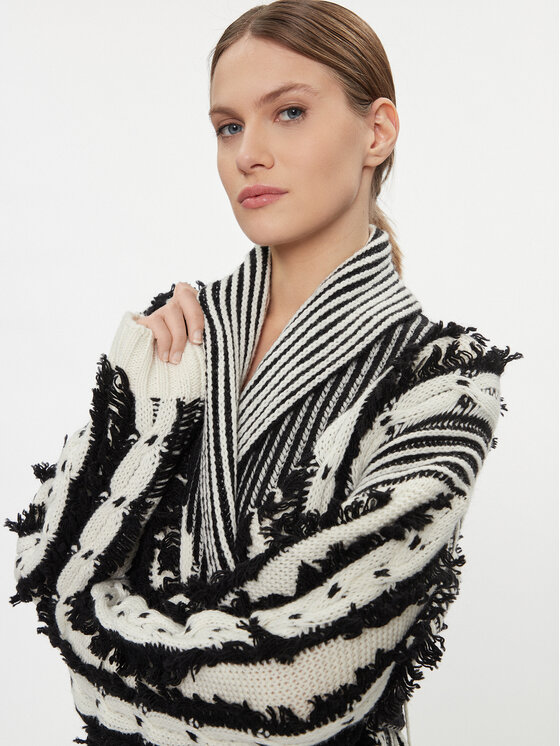 TWINSET TWINSET Kardigán 232TT3213 Ekru Regular Fit