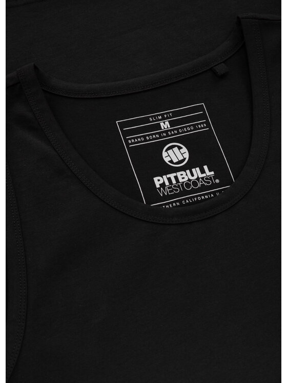 PITBULL Damen Tanktop Slim Fit Schwarz - 95% Baumwolle 5% Elasthan