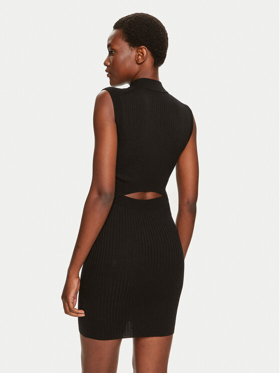 HUGO HUGO Rochie tricotată Scooler 50518301 Negru Slim Fit