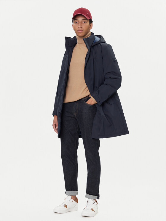 Tommy Hilfiger Tommy Hilfiger Демісезонний плащ MW0MW41362 Cиній Regular Fit