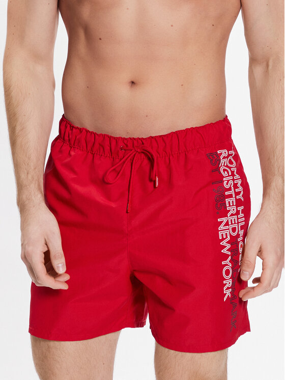 Tommy Hilfiger Pantaloni scurți pentru înot UM0UM02742 Roșu Regular Fit