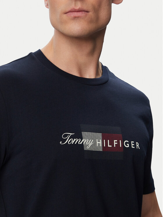 Tommy Hilfiger Tommy Hilfiger T-krekls MW0MW43226 Tumši zils Regular Fit