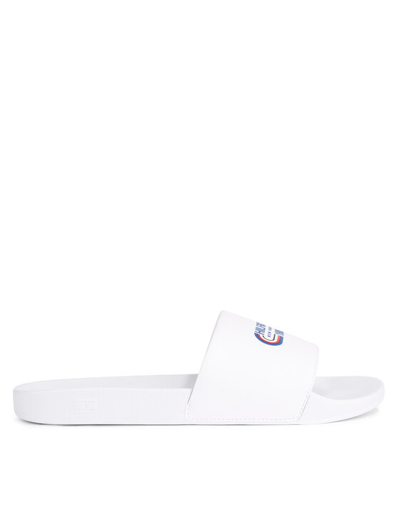 Tommy Hilfiger Natikači Rwb Hilfiger Oly Pool Slide FM0FM05019 Bela