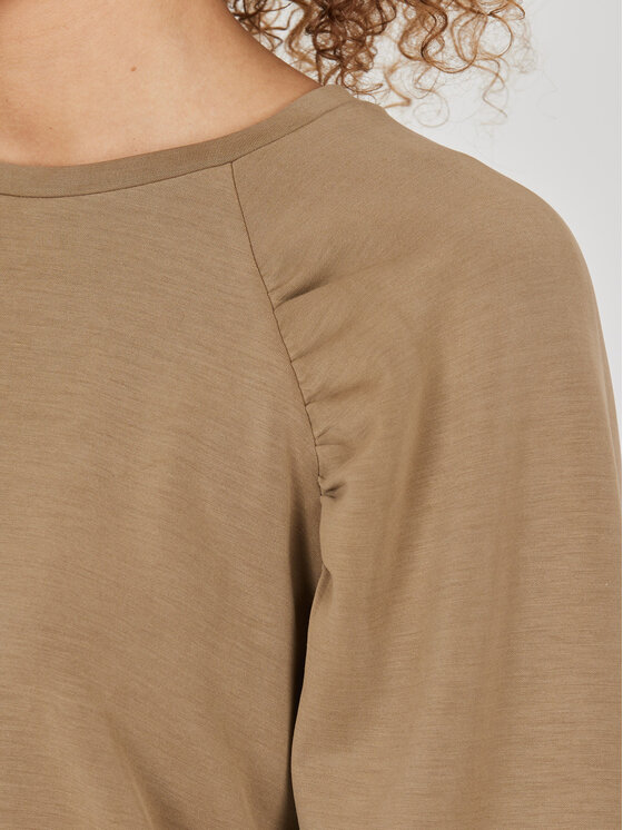 Athlecia Athlecia Džemperis Jillnana W Balloon Sleeve Sweat EA223322 Ruda Regular Fit