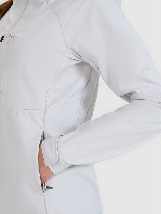 4F 4F Kurtka softshell 4FWSS25TSOFF315-27S Szary Slim Fit