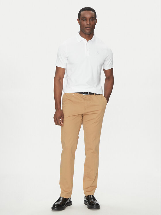 KARL LAGERFELD KARL LAGERFELD Polo 745750 500221 Biały Regular Fit