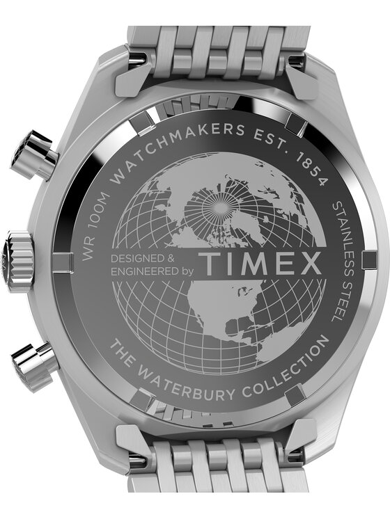 Timex Timex Zegarek TW2Y18700 Srebrny