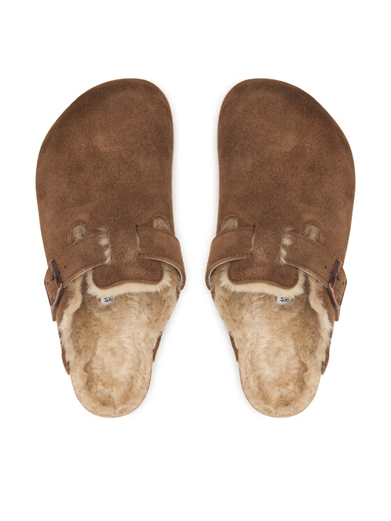 Birkenstock Birkenstock Παντόφλες Boston Shearling 1032440 Καφέ