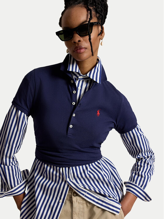 Polo Ralph Lauren Polo Ralph Lauren Polokošeľa 211B18200005 Tmavomodrá Slim Fit
