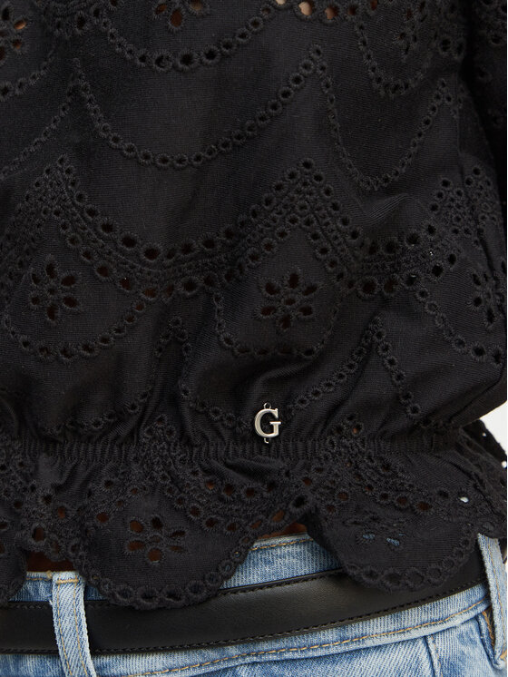 Guess Guess Блуза W6GP47 K3336 Черен Regular Fit