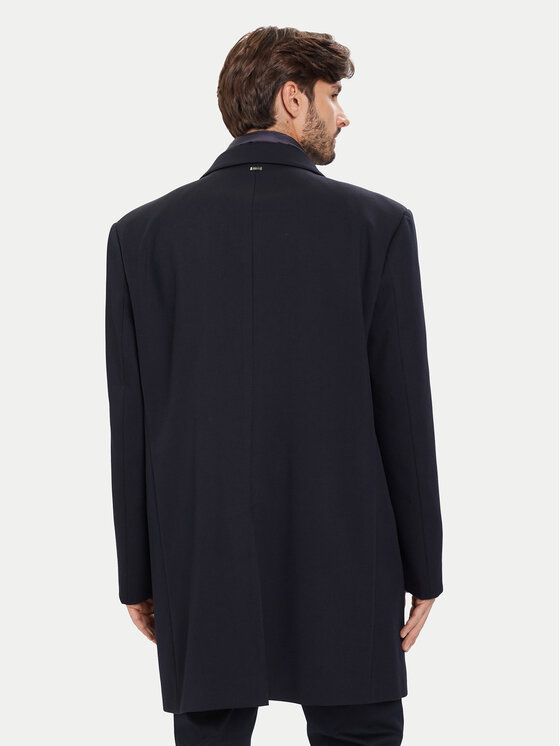 Bugatti Bugatti Cappotto di lana 821628-84221 M Blu scuro Regular Fit