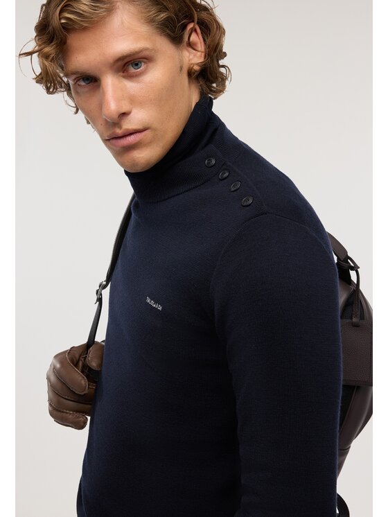 Trussardi Trussardi Cardigan M0778000130N0B1 Blu Regular Fit