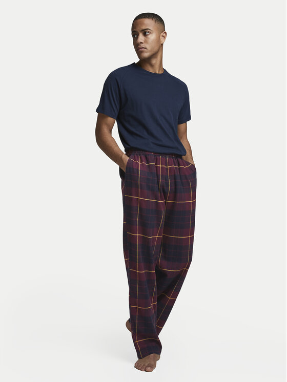 Jack & Jones Jack & Jones Spodnie piżamowe Crimon 12182711 Bordowy Regular Fit