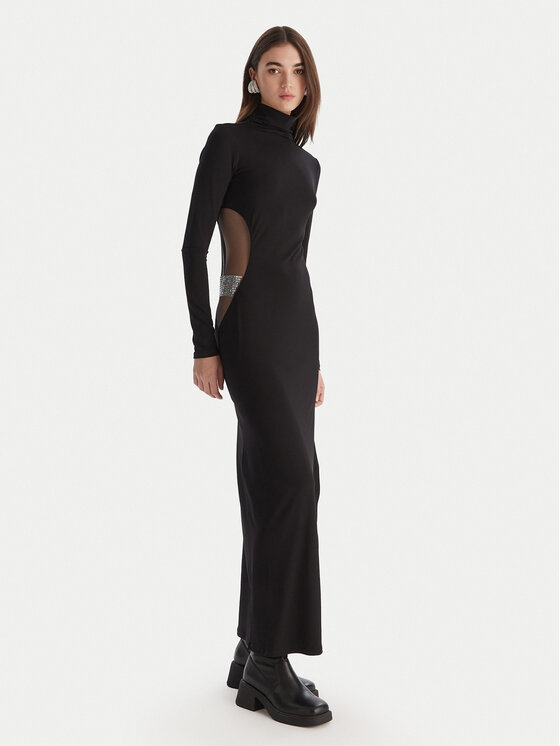 Patrizia Pepe Patrizia Pepe Večerna obleka 2A2968 J338 Črna Regular Fit