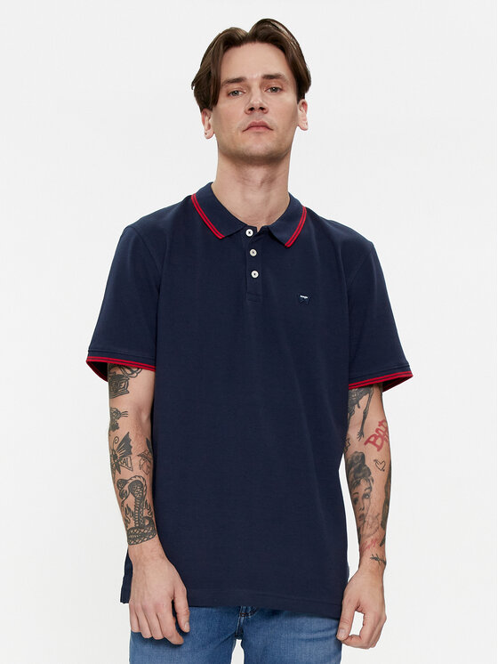 Wrangler Wrangler Poloshirt 112350403 Dunkelblau Regular Fit