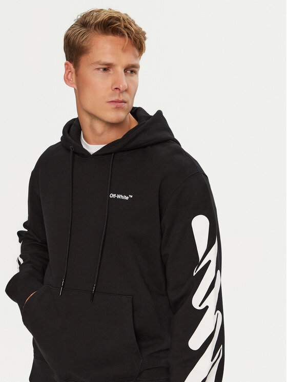 Off-White Off-White Džemperis OMBB097S22FLE0091001 Juoda Regular Fit