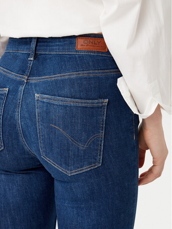 ONLY ONLY Τζιν Ann 15337824 Σκούρο μπλε Flared Fit