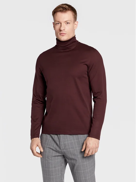 Roy Robson Rollkragenpullover 7836-90 Dunkelrot Regular Fit