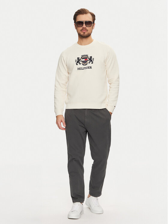 Tommy Hilfiger Tommy Hilfiger Bluza Icon MW0MW38349 Écru Regular Fit