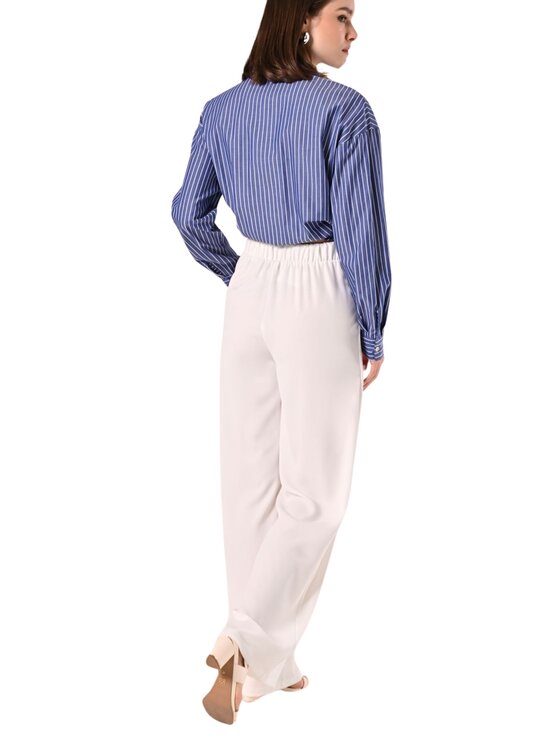 Rinascimento Rinascimento Σορτς υφασμάτινο Pantalone largo Λευκό Comfortable Fit