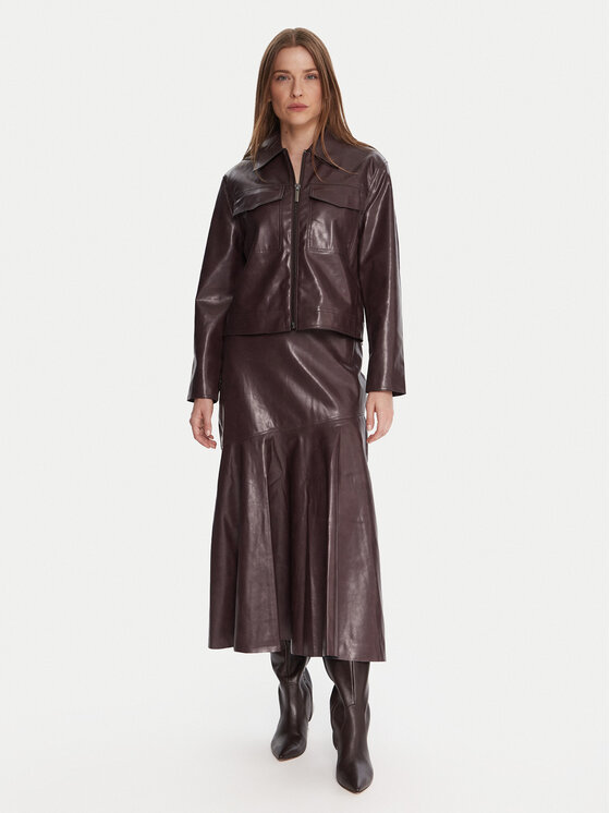 French Connection French Connection Tehisnahast jope Price 75ZAL 60 Bordoopunane Regular Fit