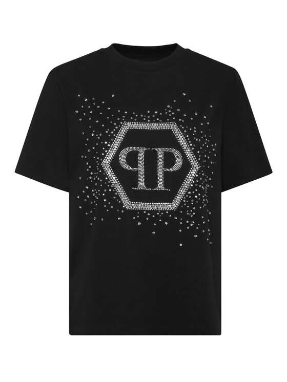PHILIPP PLEIN PHILIPP PLEIN T-Shirt 23595 Czarny Over Fit