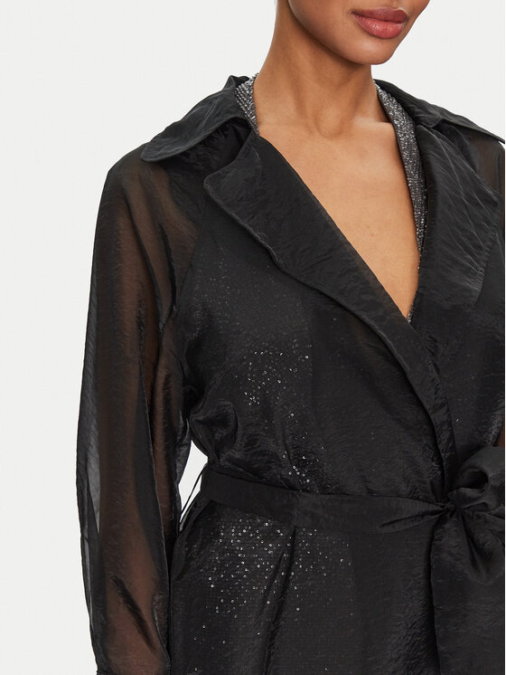 LOLA CASADEMUNT LOLA CASADEMUNT Trench MS2502018 Negru Regular Fit