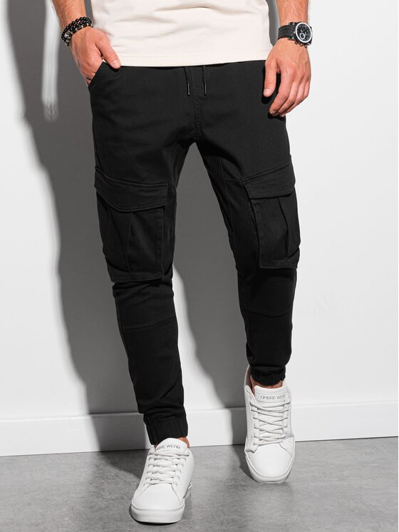 Ombre Ombre Joggery P886 Czarny Cargo Fit