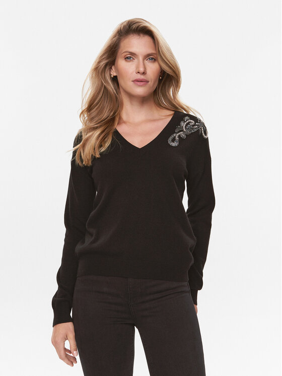 Liu Jo Pulover MF3013 MS14G Negru Regular Fit