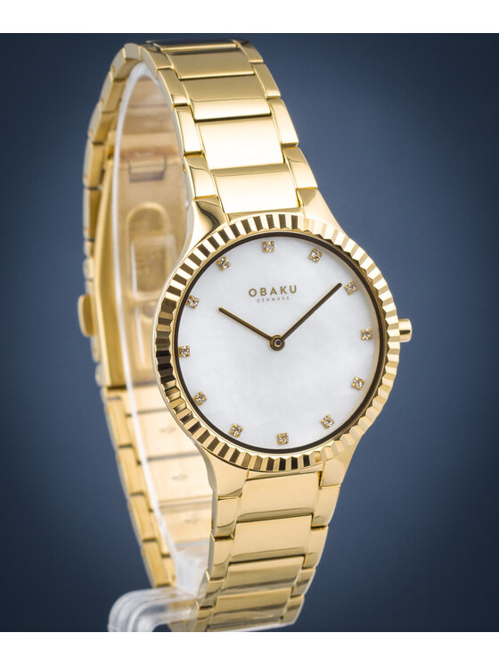 Obaku Obaku Zegarek V292LXGWSG Złoty