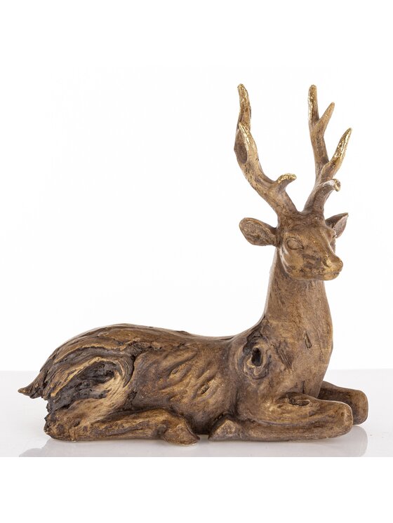 MIAhome MIAhome Figurka leżący renifer NORIS-2 Brązowy