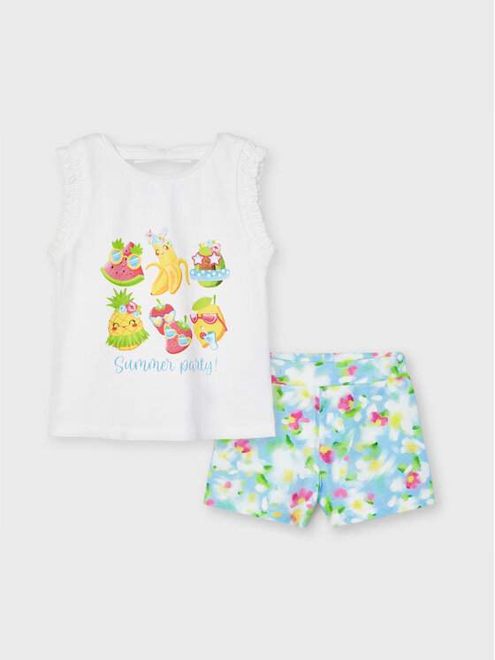Completo top e pantaloncini 3218 Multicolore