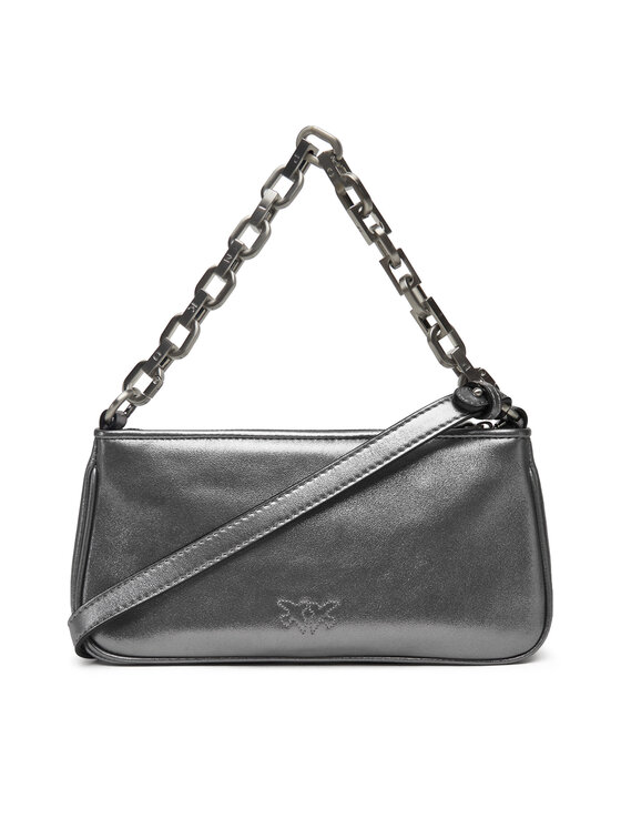 PINKO PINKO Käekott Half Moon Baguette Mini AI 25-26 PLTT 105069 A2O9 Hõbedane