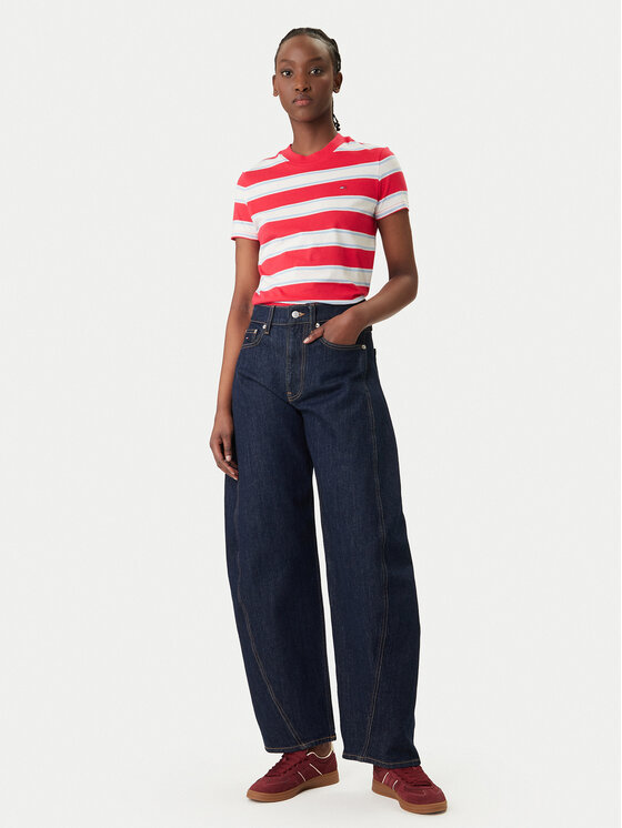 Tommy Jeans Tommy Jeans Póló DW0DW21834 Piros Regular Fit