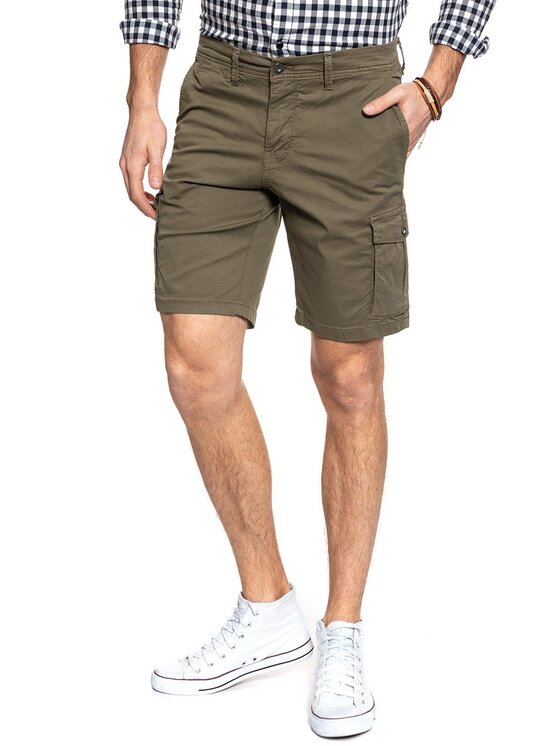 Mustang Mustang Szorty materiałowe CLASSIC CARGO SHORT Brązowy Regular Fit