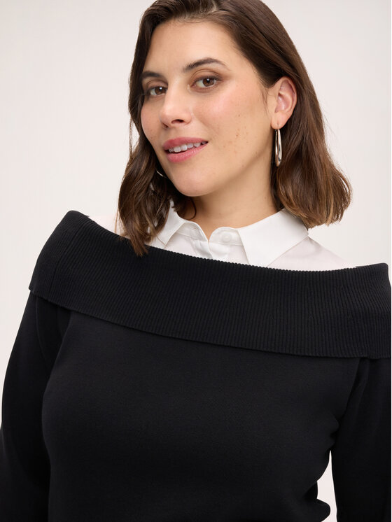 Fiorella Rubino Fiorella Rubino Sweter M374L008657N0Z3 Czarny Over Fit