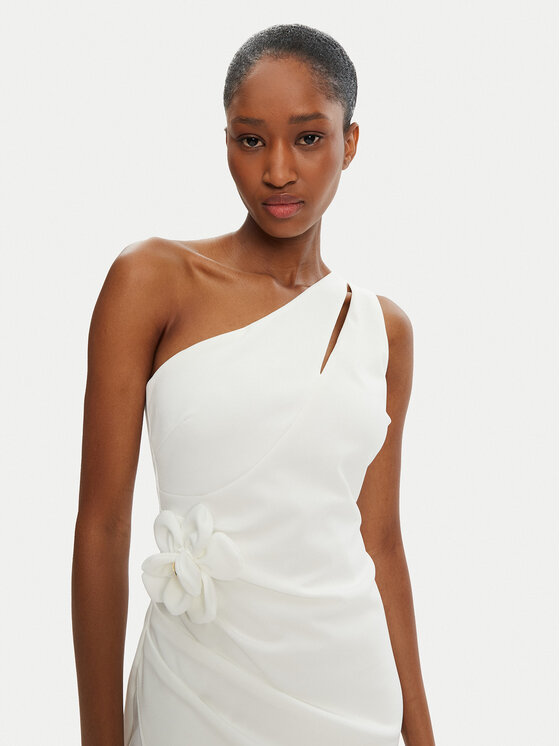 Rinascimento Rinascimento Sukienka koktajlowa CFC0122878003 Biały Regular Fit