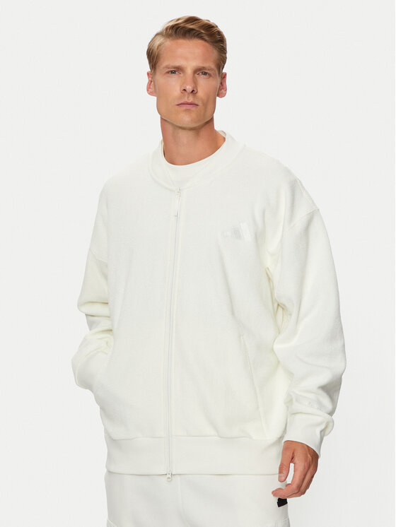 adidas adidas Bluză Elevated ALL SZN Terry Loop IV5211 Alb Loose Fit