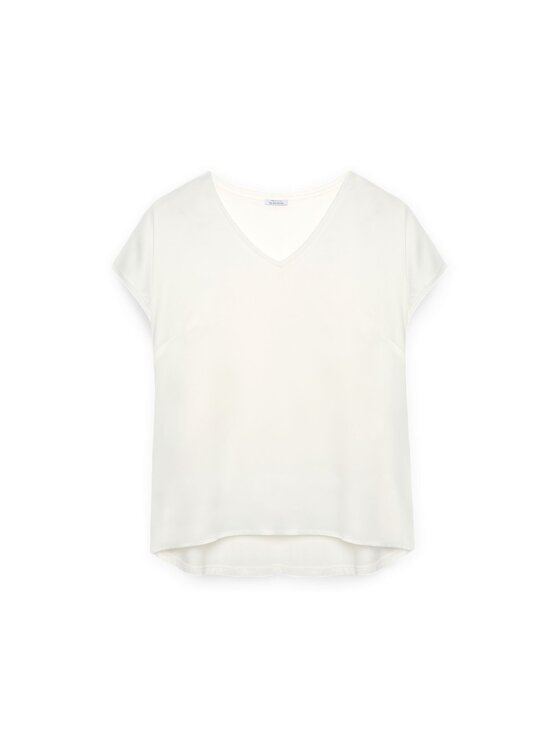Fiorella Rubino Fiorella Rubino T-Shirt G063L508553N011 Biały Regular Fit