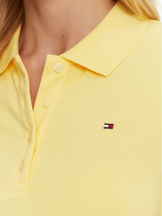 Tommy Hilfiger Tommy Hilfiger Sukienka codzienna WW0WW43228 Żółty Slim Fit