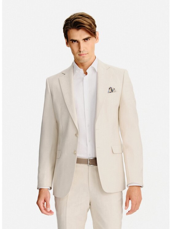 Pako Lorente Pako Lorente Marynarka P26SF-3G-023 Beżowy Slim Fit
