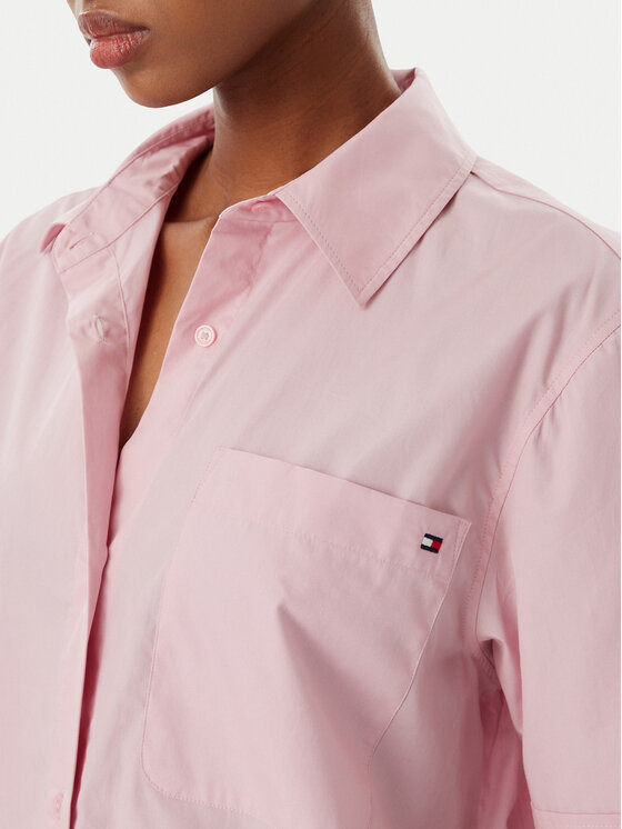 Tommy Hilfiger Tommy Hilfiger Marškiniai WW0WW48899 Šviesiai rožinė Relaxed Fit