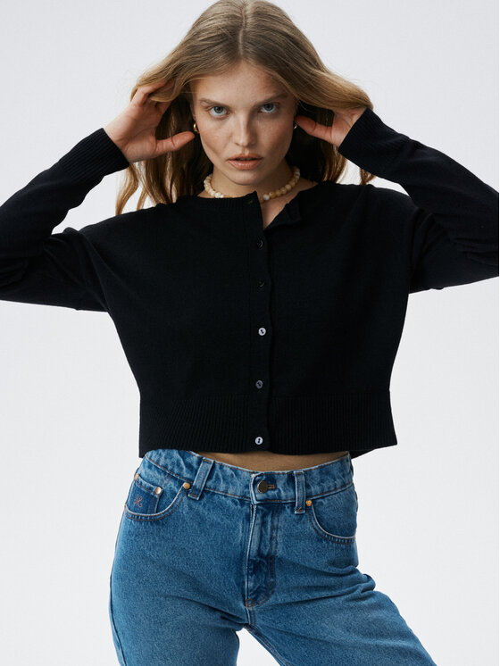 MARI PRETI MARI PRETI Cardigan Willow Nero Regular Fit